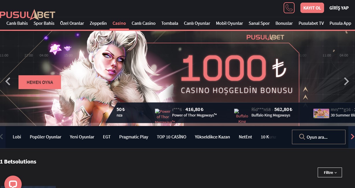 pusulabet casino games